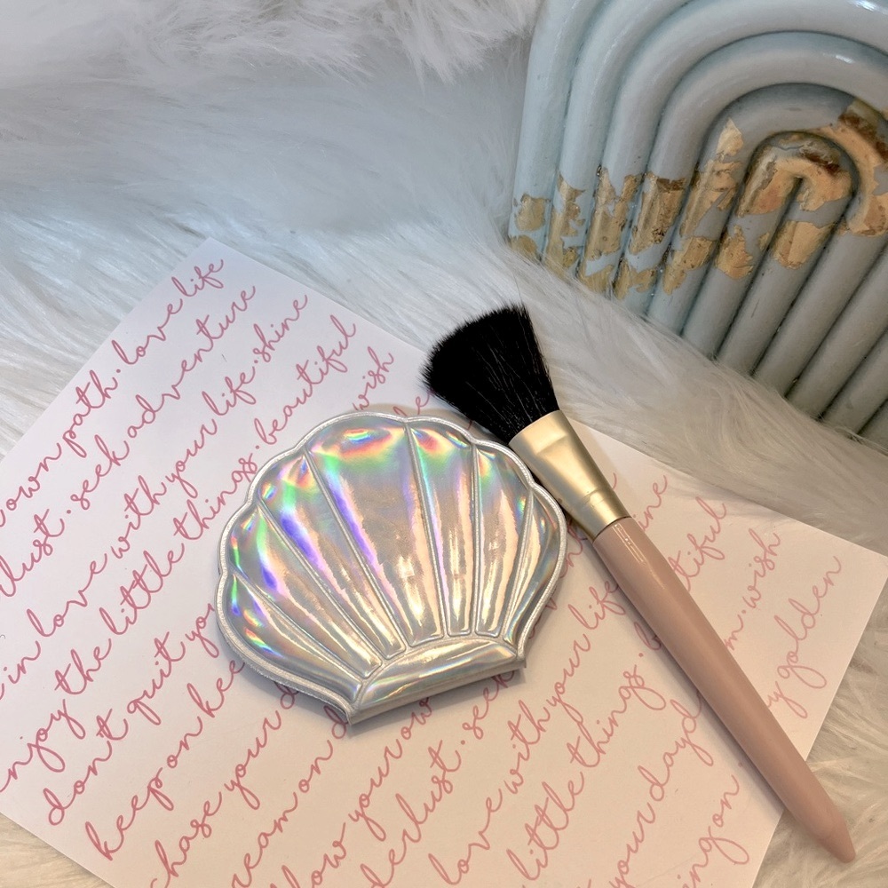 Iridescent Shell pocket mirror